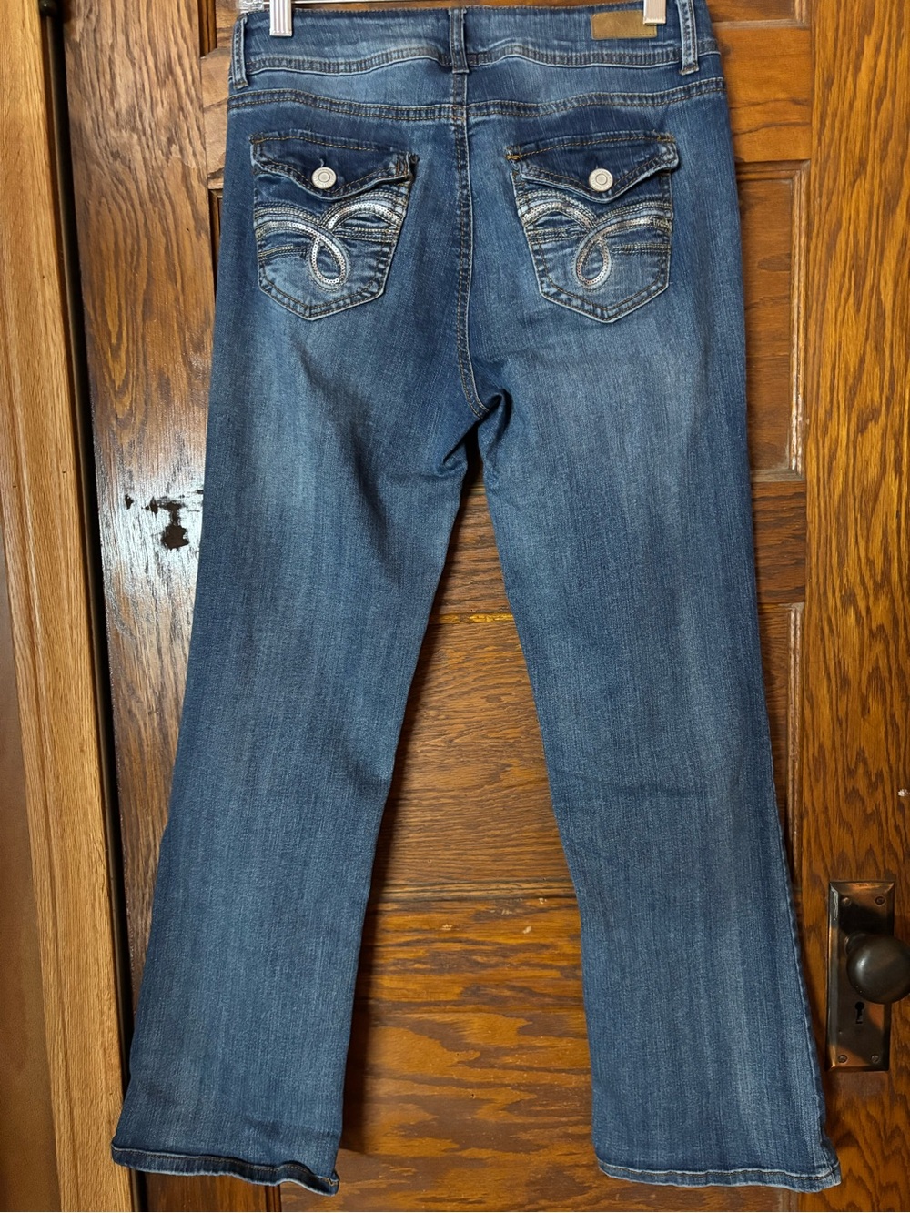 Angels Jeans Wide Leg Flared Jeans - Dark Blue Wash - Picture 3 of 4